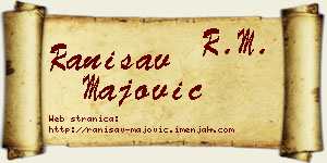 Ranisav Majović vizit kartica